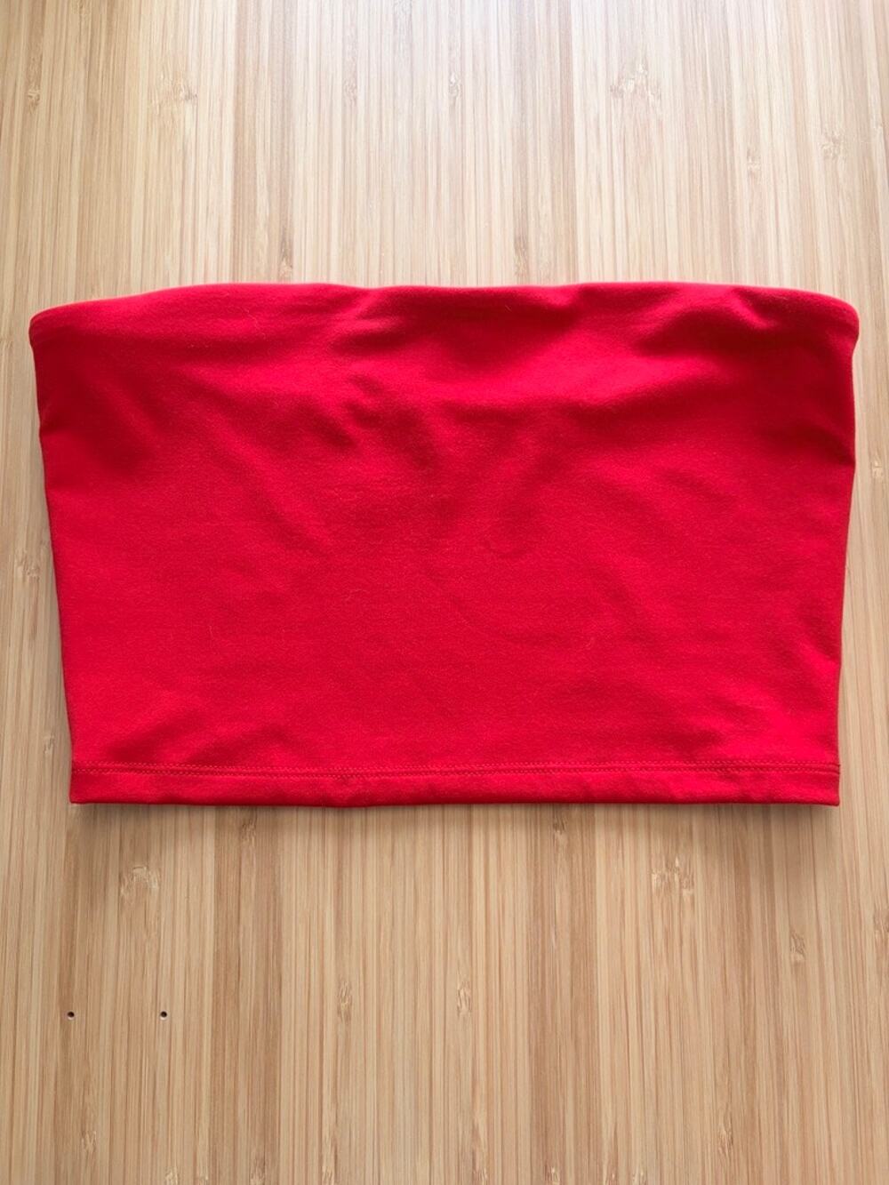 Susana Monaco Red Strapless Crop Tube Top Size M